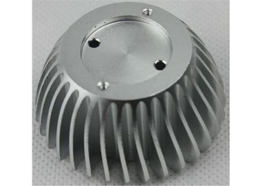 Anodized CNC Aluminium Parts , LED Bulb Light Stamped / Extruded Heat Sink