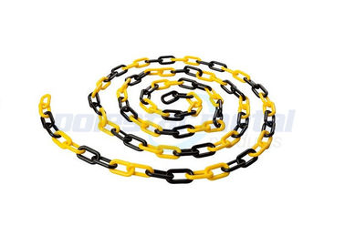 8 MM Diameter Traffic Cone Plastic Chain Link With Black Yellow Color