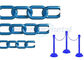 ECO Friendly Zoo 6 MM Diameter Blue Plastic Chain Link For Protection