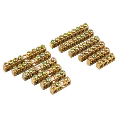 บาร์กราวด์ทองแดงเคลือบดีบุก 5 7 13 รู ขั้วต่อสกรู PCB M6/M8